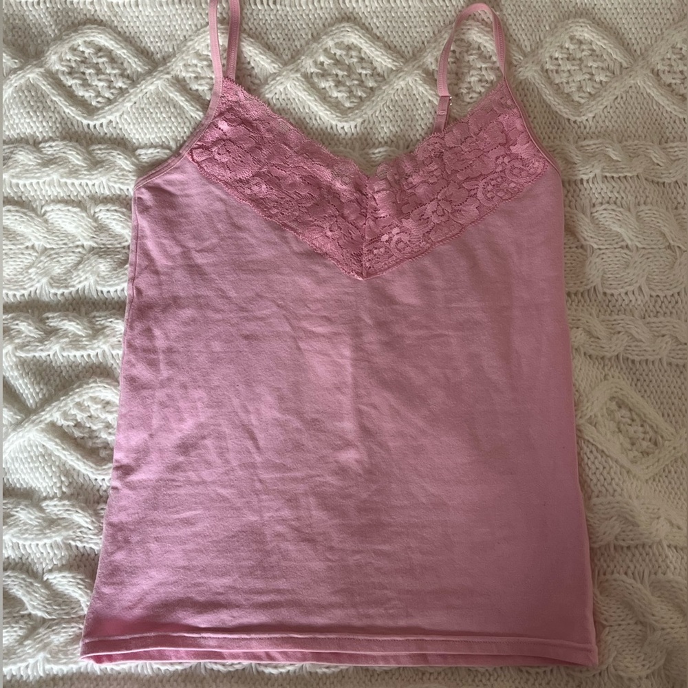 Vintage Pink Lace Tank